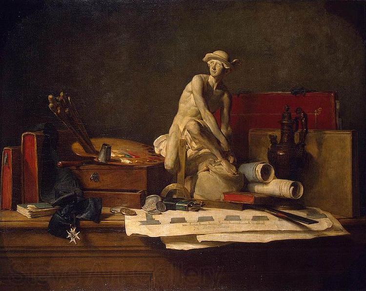Jean Simeon Chardin Still Life with Attributes of the Arts Spain oil painting art